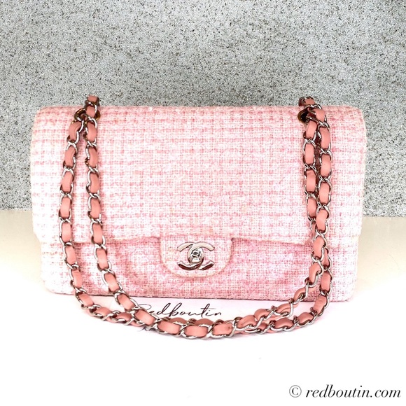 CHANEL Handbags - ❤️Sold Chanel Classic Pink Tweed Double Flap Bag s